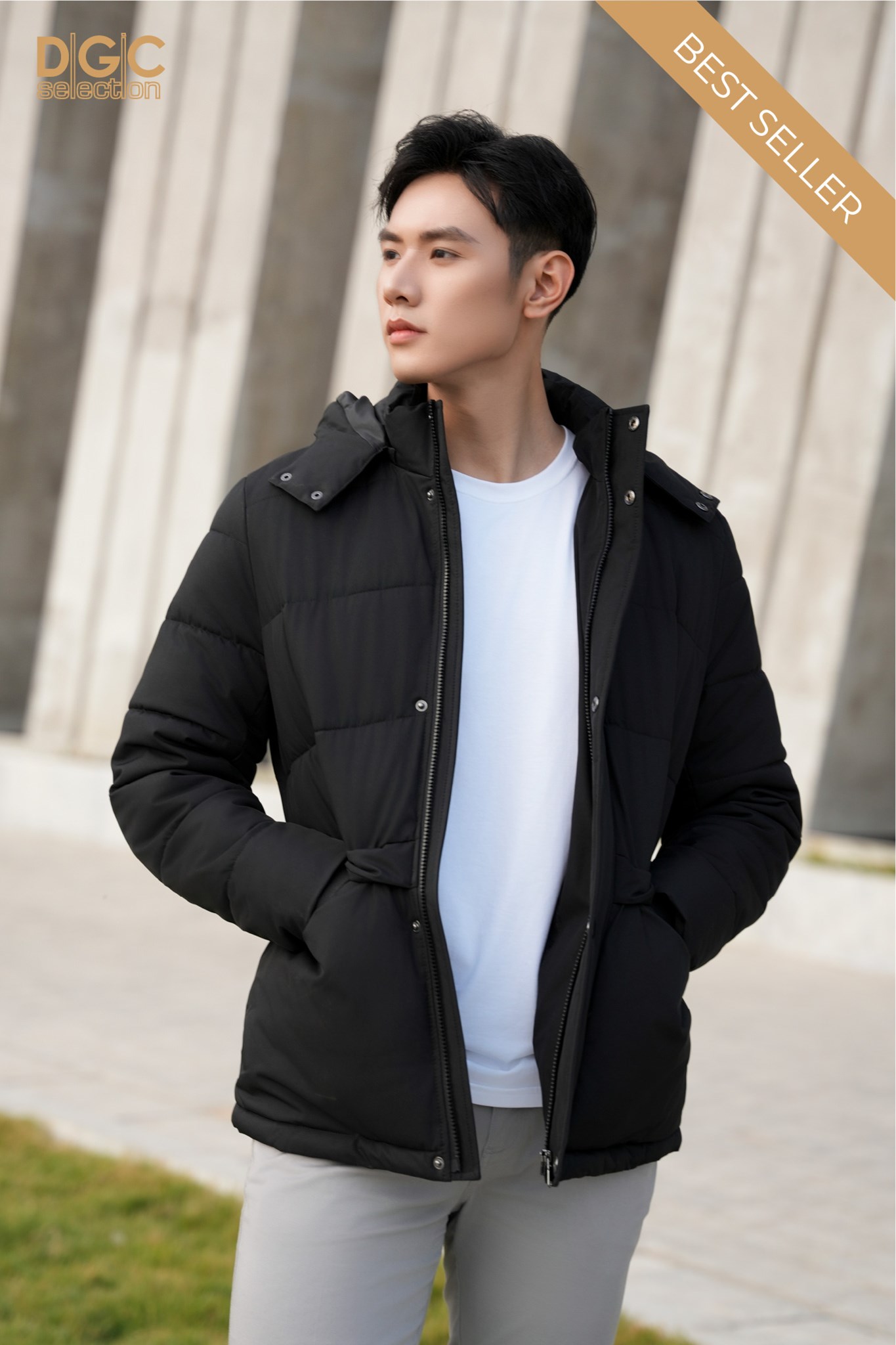 Áo jacket 3 lớp dáng ngắn